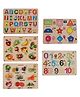 MINDMAKER Wooden Puzzle with Knobs Multicolour - 5 Puzzles