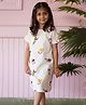 Nap Chief Mickey & Friends Featuring Half Sleeves All Over Mickey with His Friends Printed Dress - Off White