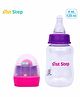 1st Step Feeding Bottle With Rattle Hood Pink Purple - 125 ml