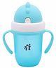1st Step BPA Free Polypropylene Soft Straw Sipper With Twin Handles Blue - 210 ml