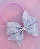 Ribbon candy  Super Soft Shimmer & Bow Embellished Hair Rubber Band - Light Purple