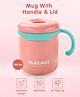 Mug With Handle & Lid Pink- 280 ml
