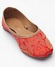 Cute Walk by Babyhug Slip On Embroidered Mojaris - Red