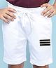 NUSYL Placement Taped Detail  Shorts - White