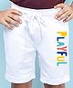 NUSYL Playful Printed Shorts -White