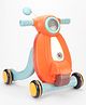 Baby 2 In 1 Learning Activity Push Walker With Lights Sounds & Toy Balls  - Orange