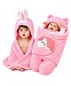 BrBrandonn Combo of Wearable Hooded Baby Swaddle Blankets Pack of 2  - Pink