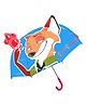 Fiddlerz Umbrella for Kids 100% Waterproof Lightweight Stylish 3D Cartoon Manual Umbrella Pack of 1- Blue (Design As Per Availability)