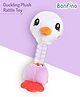 Bonfino Duckling Plush Rattle Toy  Multicolor | Premium Plush Fabric Duck Rattle | Soft & Cuddly | Ideal for Infant Sensory Stimulation | Soft & Snuggly Materlial | BIS Certified