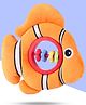 Bonfino Plush Fish Rattle Toy| Non Toxic for Babies| Colorful Animal Rattle for New Born Baby |Development Toy for Infants 0 to 24 Months |Sound Toys for Babies |Best Birthday Gift - Orange