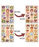 BitFeex Wooden Board Peg Puzzle Toy Multicolour  -2 Puzzles