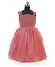 HEYKIDOO Sleeveless Floral Embroidered Party Dress - Peach