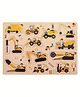 BitFeex Wooden Board Peg Vehicles Puzzle Toy - Multicolour