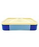 Sanjary 3 Compartment Multi Section Plastic Lunch Box - Blue