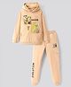 Primo Gino Cotton Full Sleeves Winter Wear Suit & Hoodie Text With Dino Print - Beige
