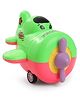 Toytales Funny Cartoon Plane Pull-Back Toy - Green & pink