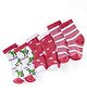 Cute Walk by Babyhug Non Terry Anti Bacterial Ankle Length Socks Dino Design Pack of 3 - Pink & White