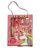 Vworld Pencil Pen Book Eraser Sharpener Stationary Kit for Girls - Pink