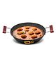Hawkins Hard Anodised Deep Fry Pan Flat Bottom Kadhai Kadai Black - 3000 ml