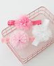 Babyhug Free Size Lace Headbands with Bow & Beads Pack of 3 - Multicolor