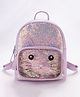 Babyhug Fashion Backpack With Kitty Face Design - Purple