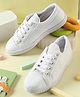 LIBERTY Laced Up Solid School Shoes - White