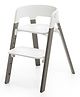 Stokke Steps Chair - White & Hazy Grey