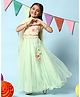 BIBA Half Sleeves Floral Printed Sequins Embellished Choli & Tassel Detail Lehenga Set - Yellow