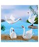 Chocozone Pack of 4 Goose Miniatures Garden Decoration Items Indoor Garden Landscape Decor