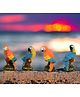 Chocozone Pack of 4 Parrot Miniatures Garden Decoration Items Indoor Garden Landscape Décor - Multicolor