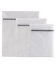 MOMISY Mesh Laundry Clothes Washing Bags Socks Saver Mesh Wash Pouch Net Zipped Bag Pack of 3  - White