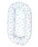 Masilo Organic Nestilo For Infant/Baby's Breathable and Soft Portable Bed, With absorbent liner, Lightweight, 0 to 8 Months - Cloud - Blue