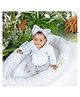 Masilo Organic Nestilo For Infant/Baby's Breathable and Soft Portable Bed, With absorbent liner, Lightweight, 0 to 8 Months - Stars - Grey