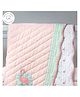 Masilo Organic Cotton Quilted Blanket 105 x 105 cm For Baby's/kids Nursery Soft , Lightweight and portable, 0 to 3 Years - Flamingo - Pink