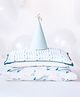 Masilo Silky-soft Bamboo Muslin 2 Piece Birthday Bundle For Baby's/kids Nursery, Luxury gift hamper, Lightweight and Portable, 0 to 3 Years - Narwhal - Blue