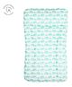 Masilo Organic Cotton reversible changing mat For Infant/Baby's Nursery With plastic coated side, Easy to wipe or clean, 0 to 1 Years - Elephant - Mint