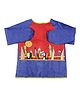 Passion Petals Kids Painting Apron Long Sleeves and 3 Pockets - Blue