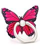 KolorFish Universal Painted Butterfly Mobile Phone Ring Holder Finger Ring Grip Stand 360° Rotation 180° Flip Kickstand Compatible with All Smartphones - Pink