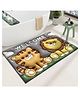 KolorFish Super Absorbent Cute Cartoon Entrance Anti-Slip Quick-Drying Bathroom Floor Mat 3D Lion - Multicolour