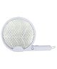 KolorFish 2 in 1 Mosquito Killer Racket Rechargeable Handheld Electric Fly Swatter  with UV Light Lamp Racket - White