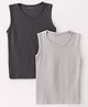 Kanvin Thermal Sleeveless Thermal Vest Solid Color Pack Of 2 - Charcoal & Grey