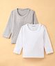 Kanvin Full Sleeves Solid Color Thermal Inner Wear Pack of 2 - Grey & White