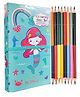 Zyamalox Mermaid Theme Cartoon Colouring Book with 8 Double Side Colour Pencils for Art and Craft Drawing - 60 Pages (Assorted Character)