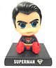 QUIRKMALL Superman Action Figure Limited Edition Bobblehead with Mobile Holder for Car Dashboard Office Desk & Study Table Red - Height 12 cm