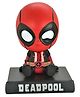 QUIRKMALL Deadpool Action Figure Limited Edition Bobblehead with Mobile Holder for Car Dashboard Office Desk & Study Table Red - Height 12 cm