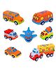 VELLIQUE Pull Back Unbreakable Toys Vehicles Set (Color may vary)
