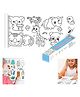 KolorFish Coloring Re-Stick Drawing Paper Roll for Kids, Large Coloring Poster for Toddlers, Art Paper Crafts Coloring Tablecloth Ideal Gift for Class Home Birthday Party (Animal)