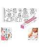 KolorFish Coloring Re-Stick Drawing Paper Roll for Kids, 118 x 12 Inch Large Coloring Poster for Toddlers, Art Paper Crafts Coloring Tablecloth Ideal Gift for Class Home Birthday Party (Princess)