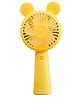 KolorFish Portable Handheld USB Rechargeable Fan 3 Speeds 4 Hours Mickey Ear - Yellow