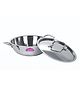Aristo Triply Induction Friendly Kadhai Kadai With Stainless Steel Lid 20.5 cm Silver - 1600 ML